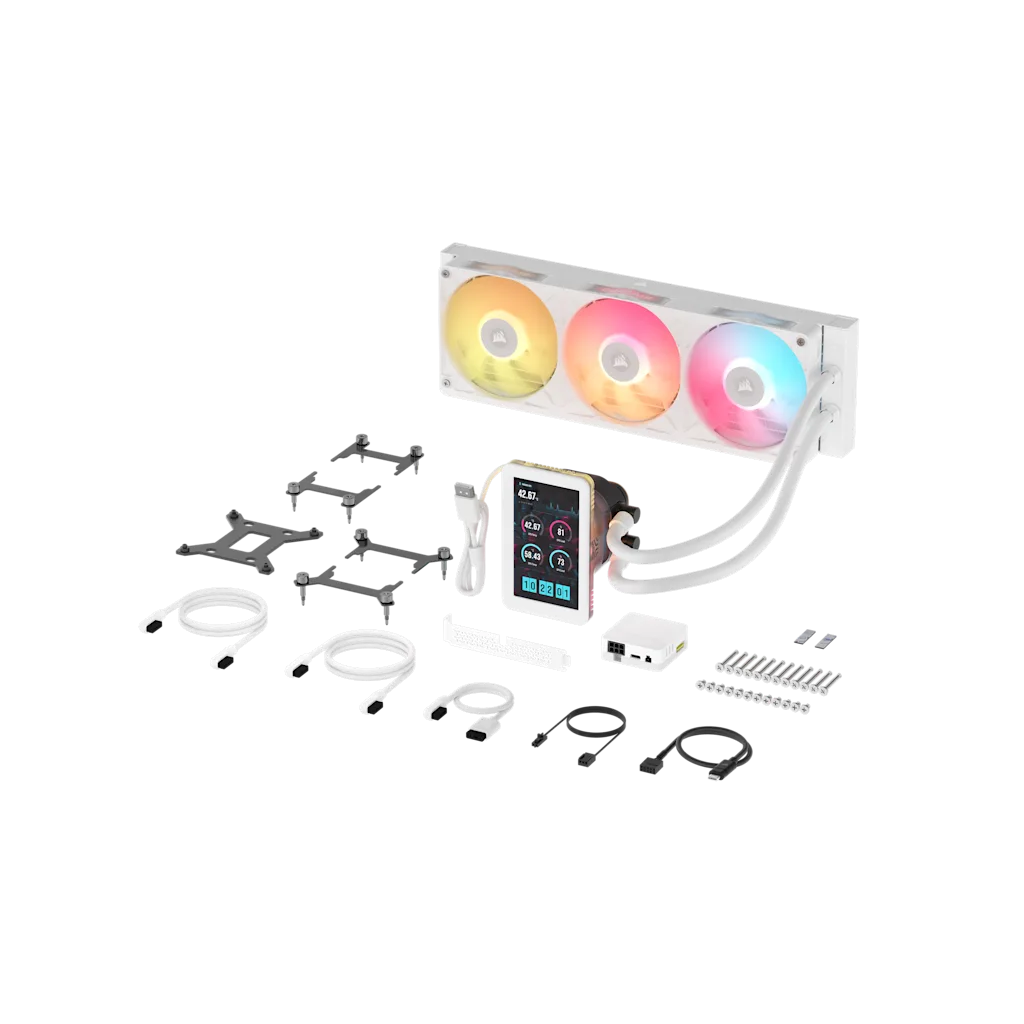 iCUE LINK TITAN II 360 RX LCD AIO Liquid CPU Cooler - White | CORSAIR